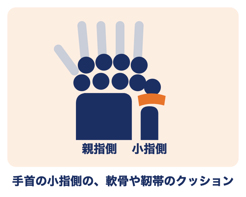 TFCC損傷とは：手首の小指側の、軟骨や靭帯のクッションが傷んだ状態